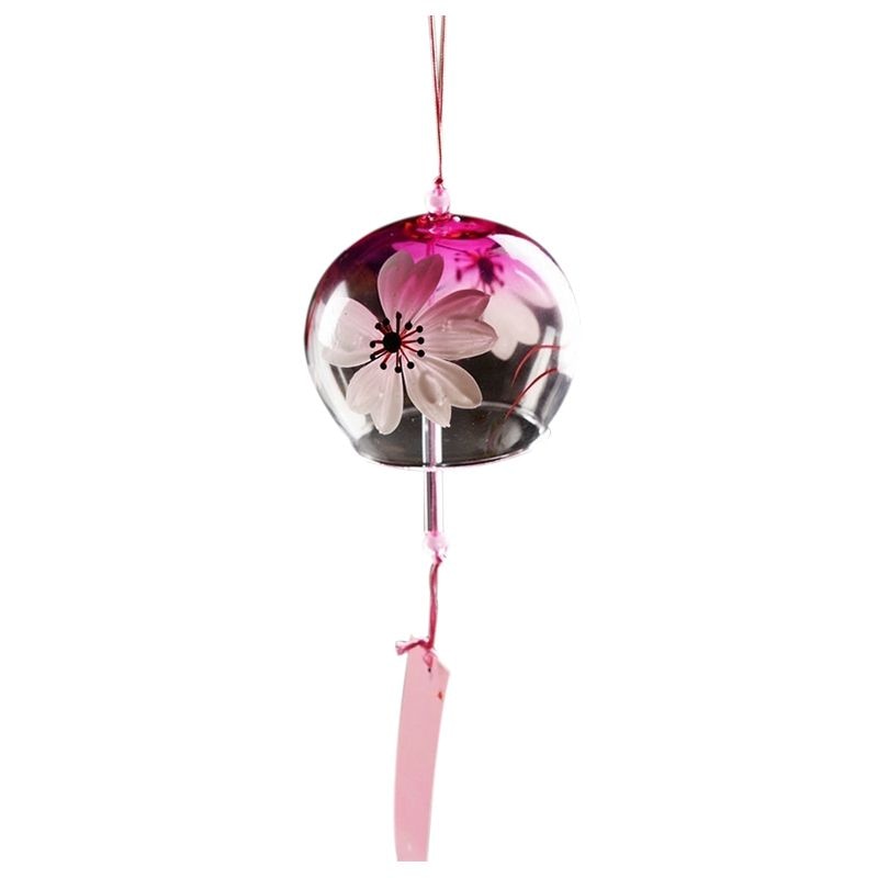 VOSAREA Japanse Windgong Wind Klokken Handgemaakt Glas Home Decors Japanse Kersenbloesem Windgong Hangende Decoraties