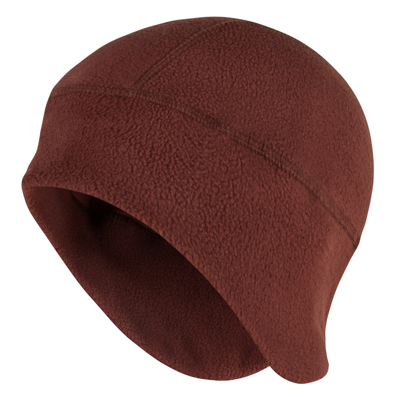 Winter Riding Outdoor Warm Hat Grain Fleece Earmuffs Windproof and Cold-proof Baotou Hat Inner Lining Hat Bicycle Hat MX0041: Auburn