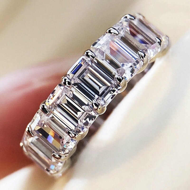 Håndlavet evighedsløfte ring cz forlovelse vielsesringe til kvinder mænd fingerfest smykker: 6 / 02