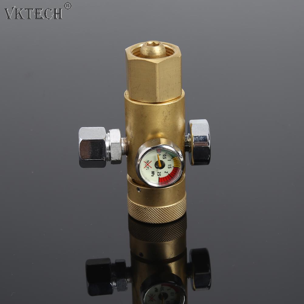 Air Compressor Pressure Regulator 0.4-25MPa Oxygen Gas Pressure Reducer Air Flow Regulator Gauge Meter