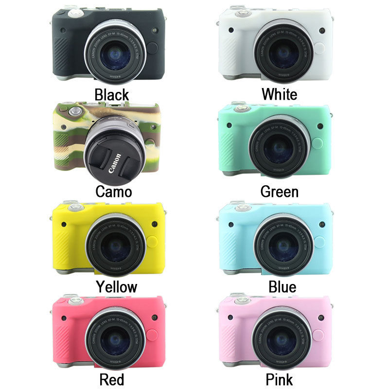 Silikon Rügestochen Gummi Kamera Tasche Körper Abdeckung fallen Haut DSLR Für Kanon EOS M3