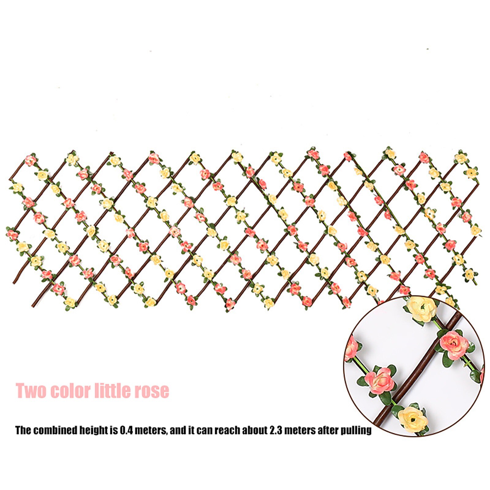 Expanding Fence Retractable Fence Screen with Plant Expandable Fence Privacy Jardin Garden Decoration Outdoor bordure de jardin: J  40x20cm