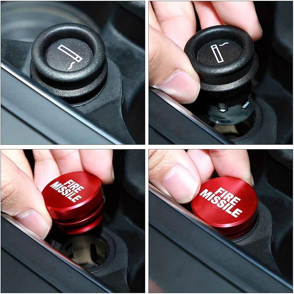 couvercle universel de bouton allume-cigare de voiture 12V, accessoires, bouton d'éjection de Missile d'incendie, prise allume-cigare de voiture