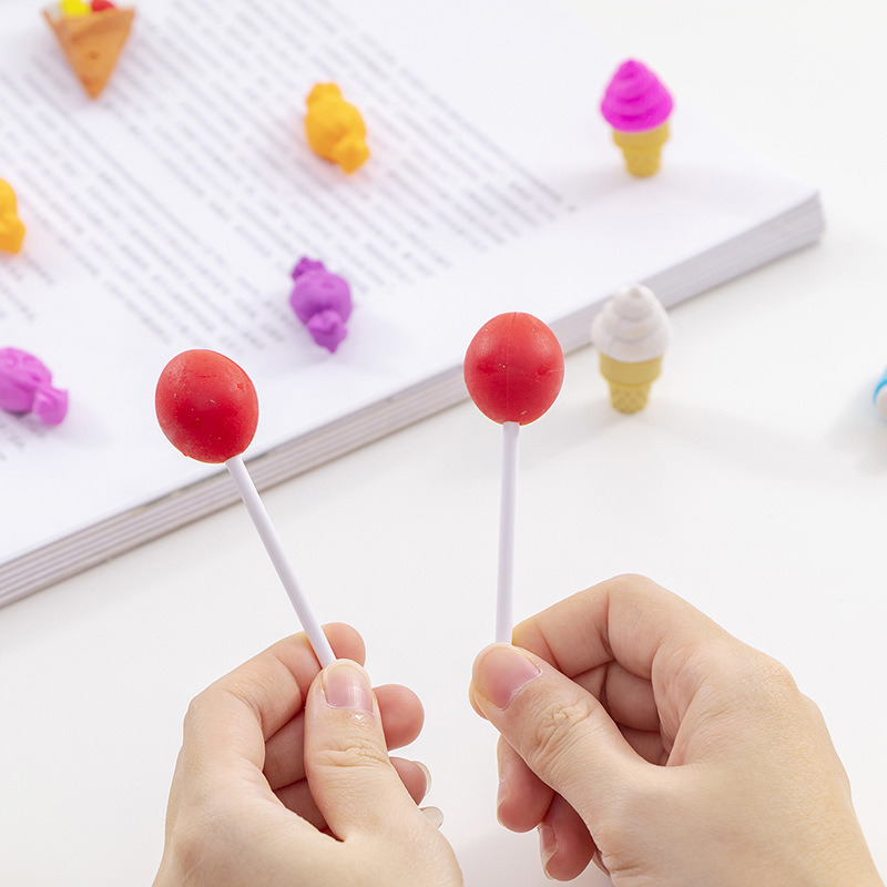 Söt mat godis suddgummi suddgummi suddgummi grundskolestudent reklampapper verktyg skolmaterial gummi för penna