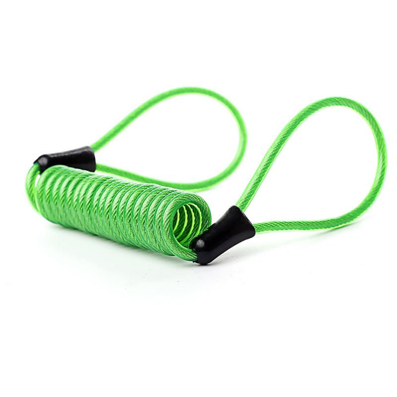 FD-MOTO Security Bike Scooter Lock Rope PVC Motorbike Disc Lock Reminder Cable Motorbike Lock Motorcycle Accessories: Green