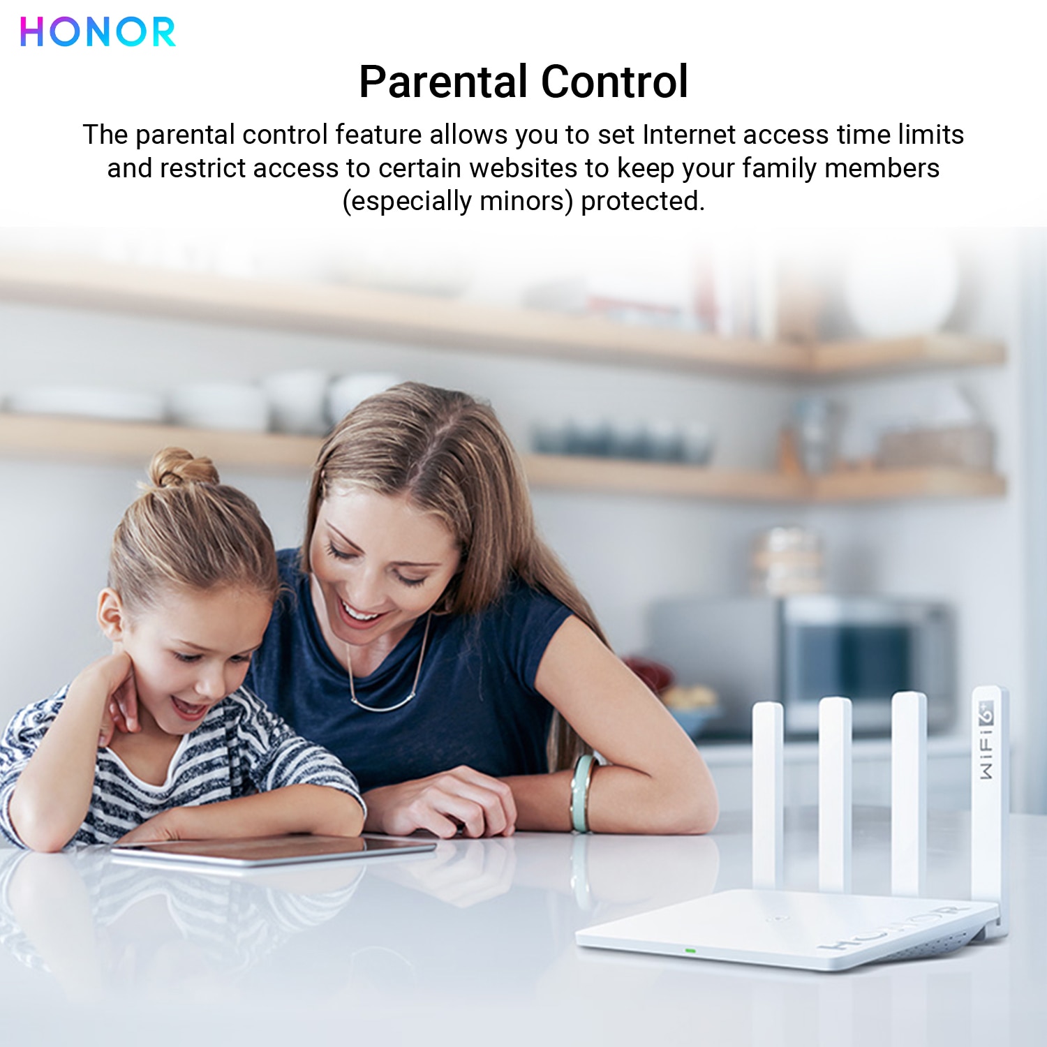 Honor router 3 wifi router wi -fi 6+  dual core 3000m gigabit port dual-band router 2.4g/5g husstand signal forbedret wifi