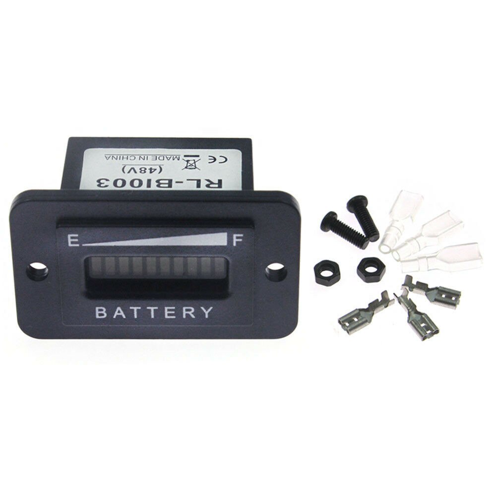 48V LED Battery Indicator Meter Gauge Charge Discharge Tester LED Battery Status Charge Indicator Monitor Meter Gauge