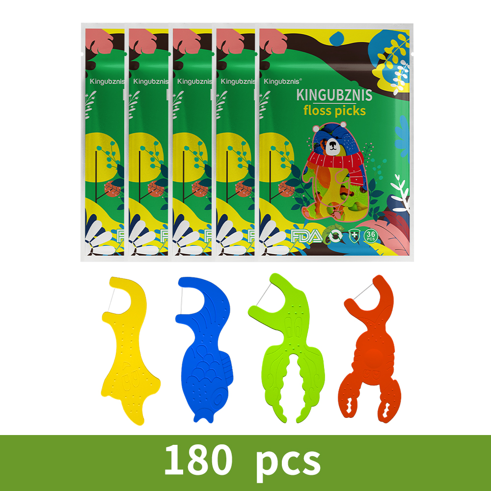 Kingubznis 180pz filo interdentale per bambini ragazzo pulito tra i denti simpatico cavalla a forma di animale filo interdentale er stuzzicadenti con filo: Default Title