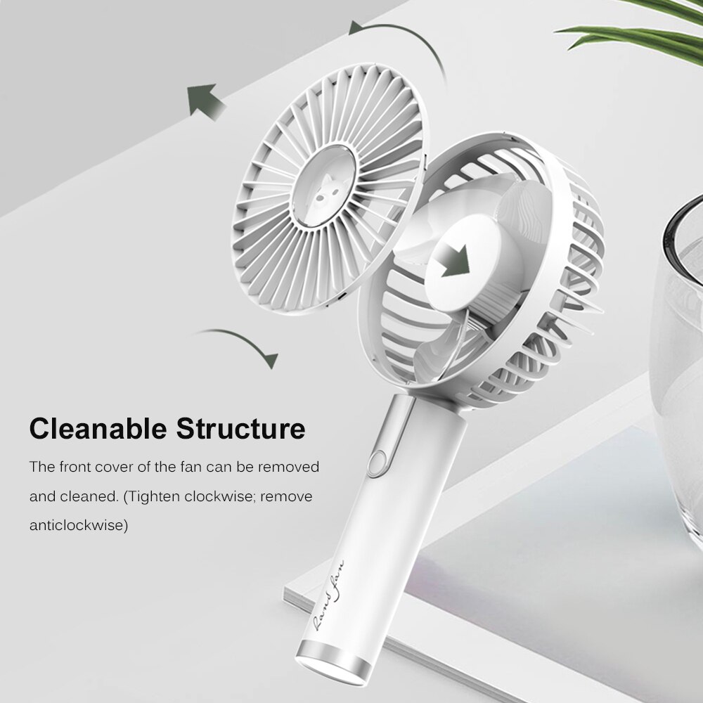 Mini Hand-held Fan Desktop Fan Portable Electric Fan Rechargeable Hand-held Stand-up Mini Fan for Home Office Dormitory