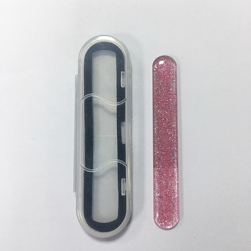 9/12 cm farverige slibende nanoglas neglefil polerede manicure-filer: Lyserød -9cm