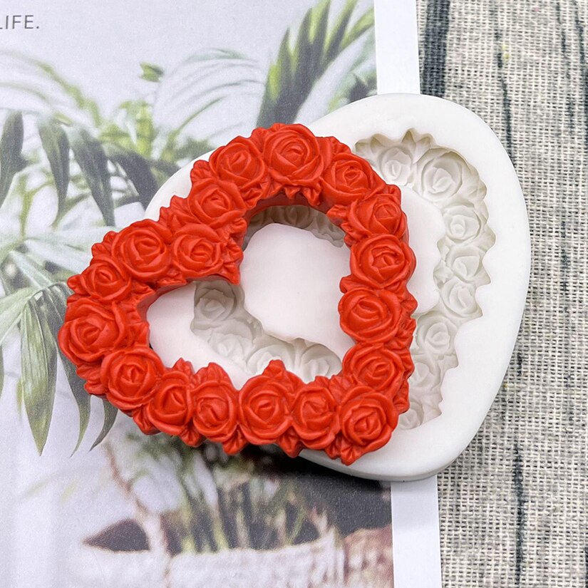 Ruususydän silikoni sugarcraft muottihartsi työkalut cupcake leivontamuotti fondant kakun koristelu työkalut