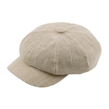 SILOQIN Snapback Men Women Autumn Winter Trend Newsboy Hat Artist Painter Leisure Octagonal Cap Couple Hats Gorras: Beige