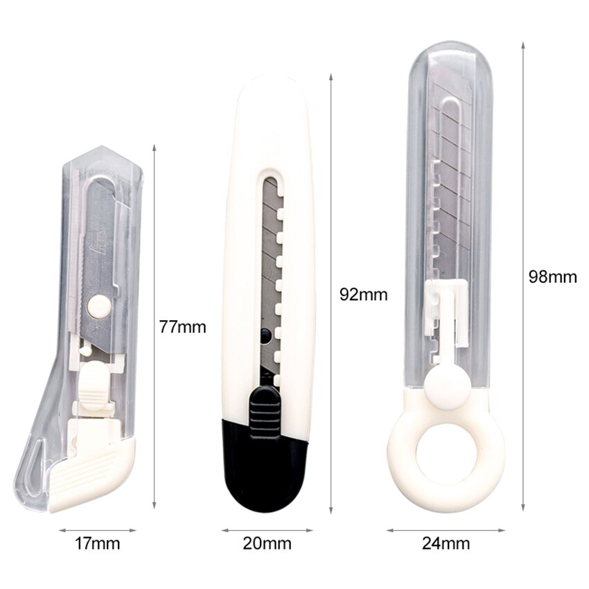 Mini Intrekbare Mes Box Cutter Briefopener Met Snap Off Blade En Schuif Sloten, Behang Handgemaakte Cutter