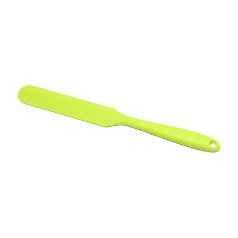 Small Colorful Silicone Scraper Long Scraper Butter Knife Scraper Cake Making Accessories Baking Scraper Tool Cake Scraper Tool: Green