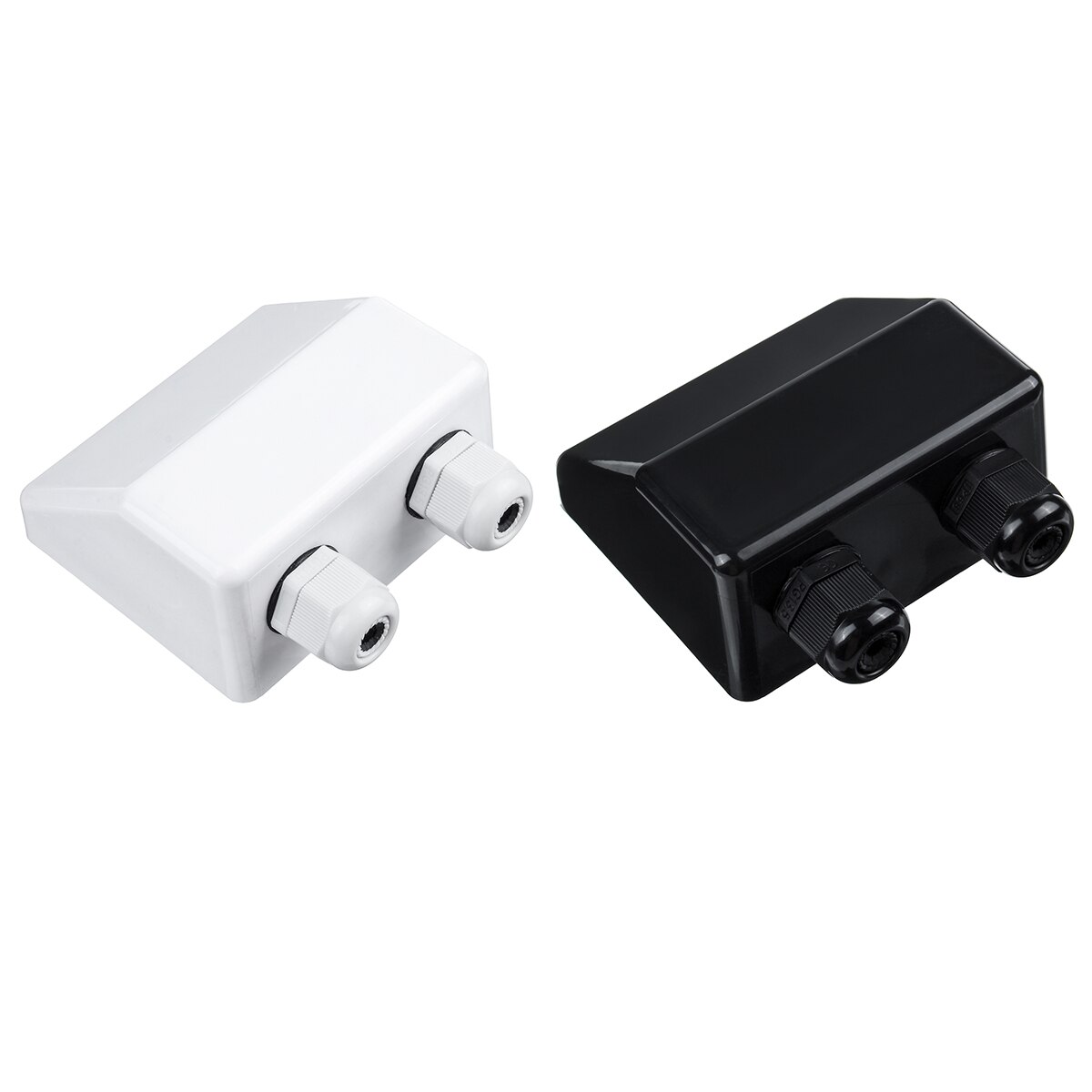2-Hole Solar Panel Wire Cable Entry Gland Box Waterproof For RV Caravan Motorhome Boat