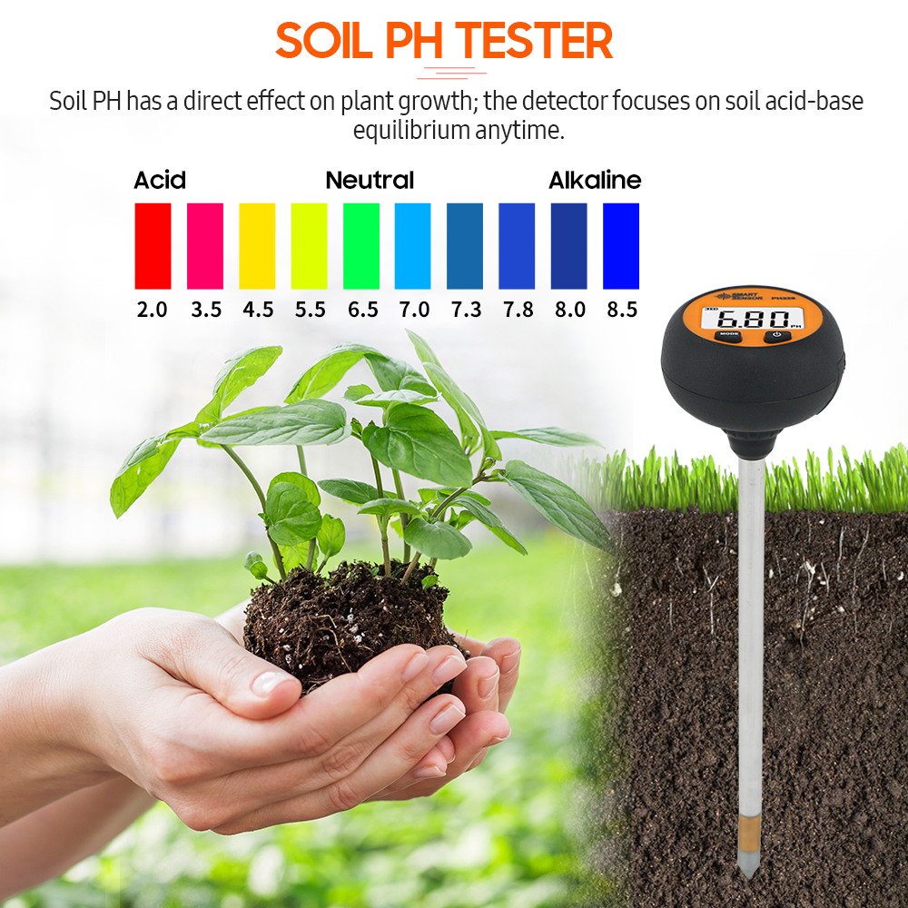 SENSOR PH328 Test Probe Digital Backlight Soil Tester 3 in 1 PH/ Moisture/ Temperature Multifunction Temp Humidity Meter