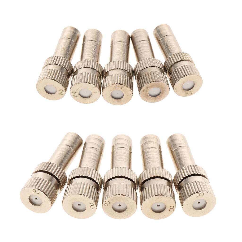 10 x Low Pressure Misting Nozzles Garden Water Irrigation Sprinkler Fittings