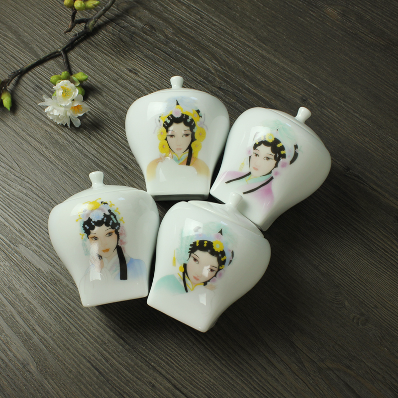 JIA-GUI luo cerâmica caixa de chá latas de armazenamento de frutas secas garrafa selada puer er chá caixa de armazenamento cerâmica jar chá lata recipientes d129