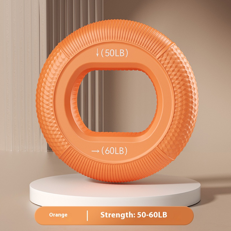 Anillo de agarre de silicona con fuerza ajustable, dispositivo de agarre de silicona para entrenamiento de rehabilitación de fuerza, bola de agarre: Naranja
