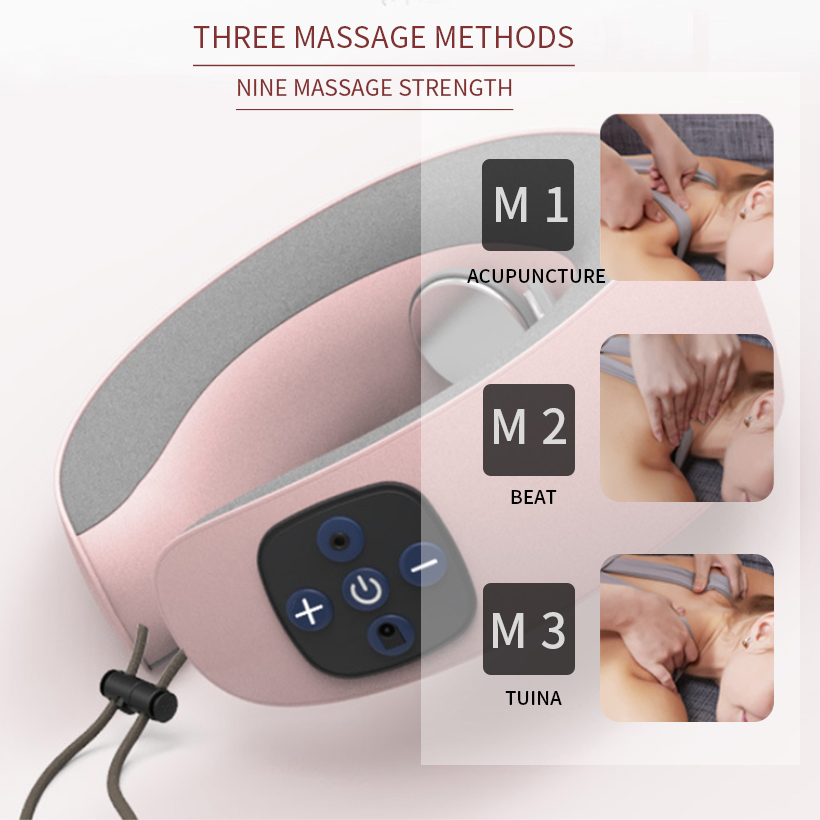 QCZX Reizen U-vormige Kussen Draagbare Taille Schouder Elektrische Massager PillowElectric Massage Auto Nekbescherming Fysiotherapie D30