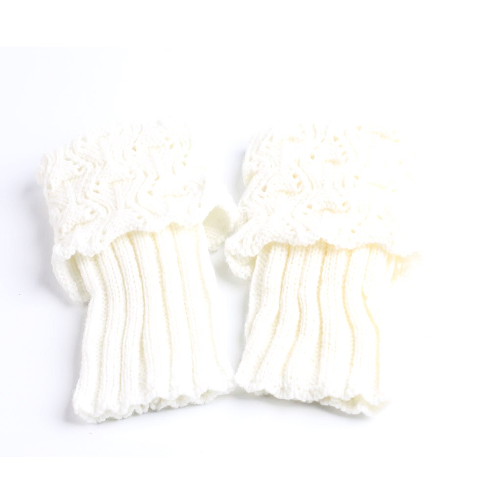 10 kolor długie kobiety dzianiny zimowe getry stałe zimowe skarpetki W7001 #: biały