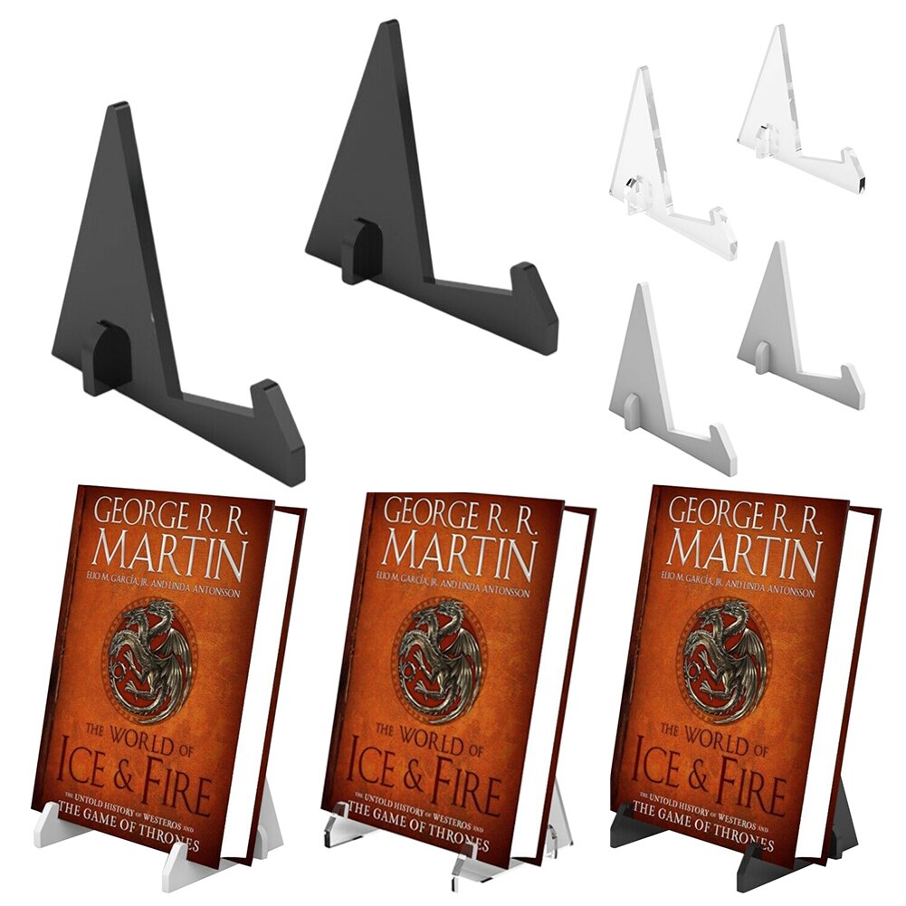 Newest Acrylic Book Display Stand Retail Book Holder Cookbook Holder #SO
