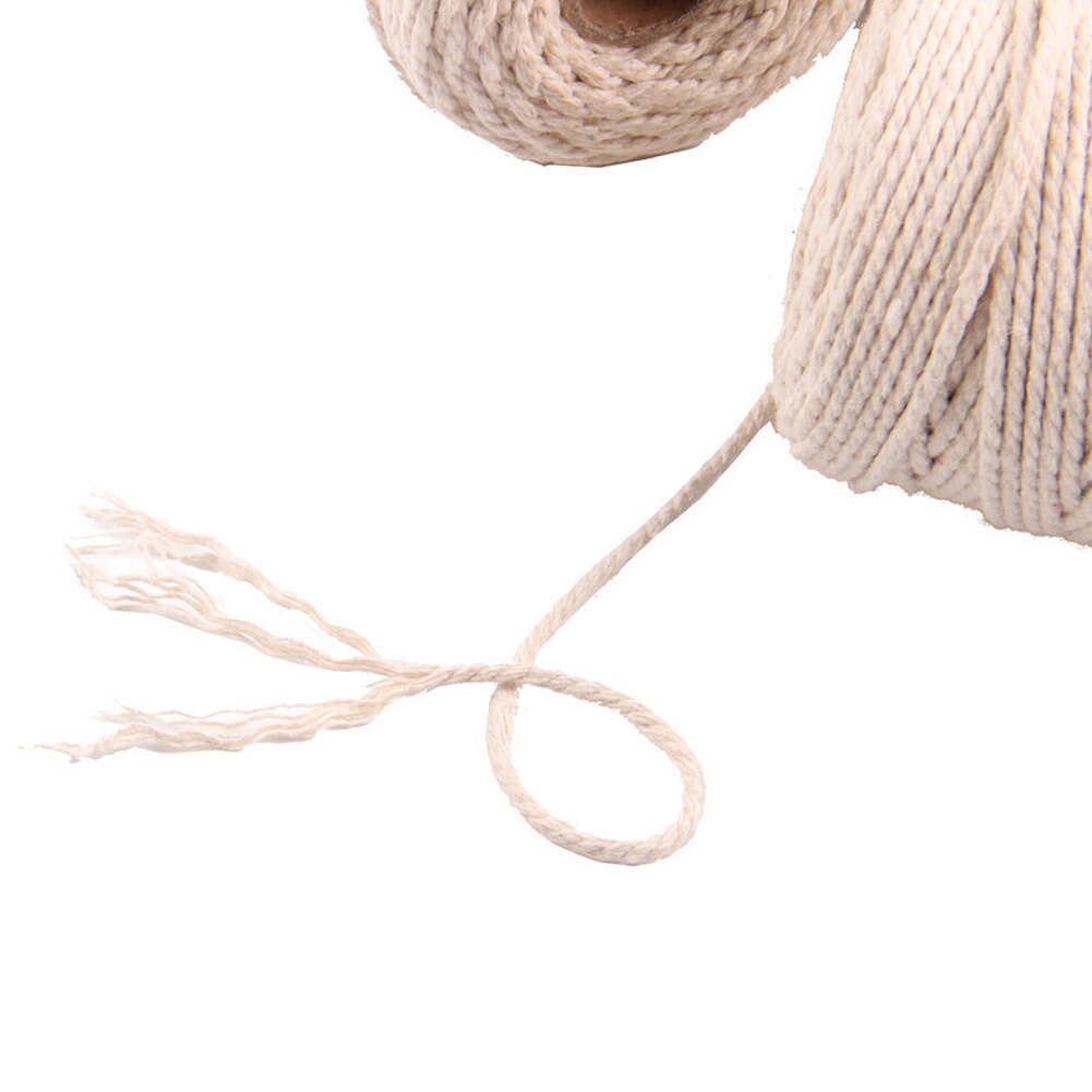 DIY Craft Tying Twisted Beige Crochet Macrame String Cotton Rope Home Textile Accessories Handmade Artisan Jewelry Making