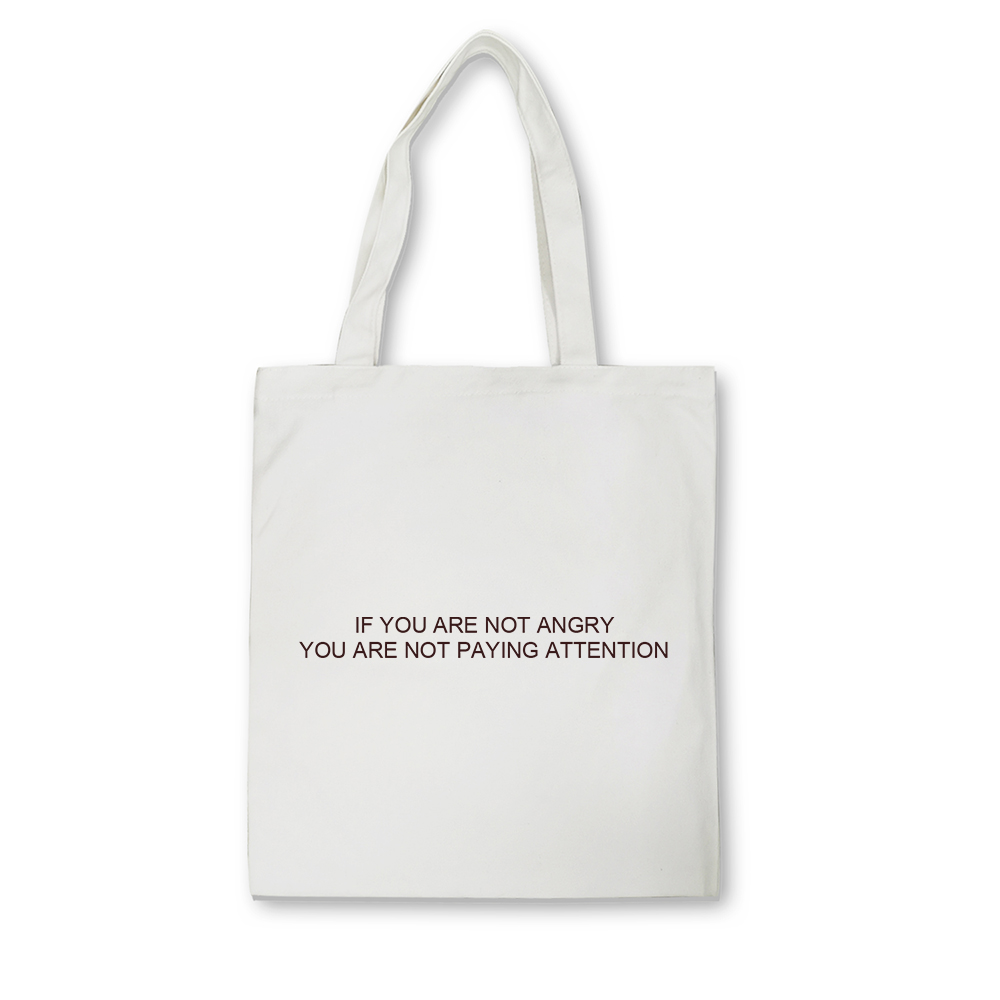 Drôle d'être un homme gentil imprimer dames sacs à main toile sac fourre-tout coton Shopping femmes Eco réutilisable épaule Shopper sacs lettre: R564WHITE