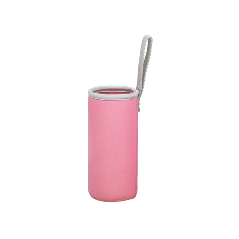 Sport Water Fles Cover Neopreen Isolator Sleeve Bag Case Voor 550Ml Draagbare Vacuüm Cup Set Sport Camping Accessoires: Pink