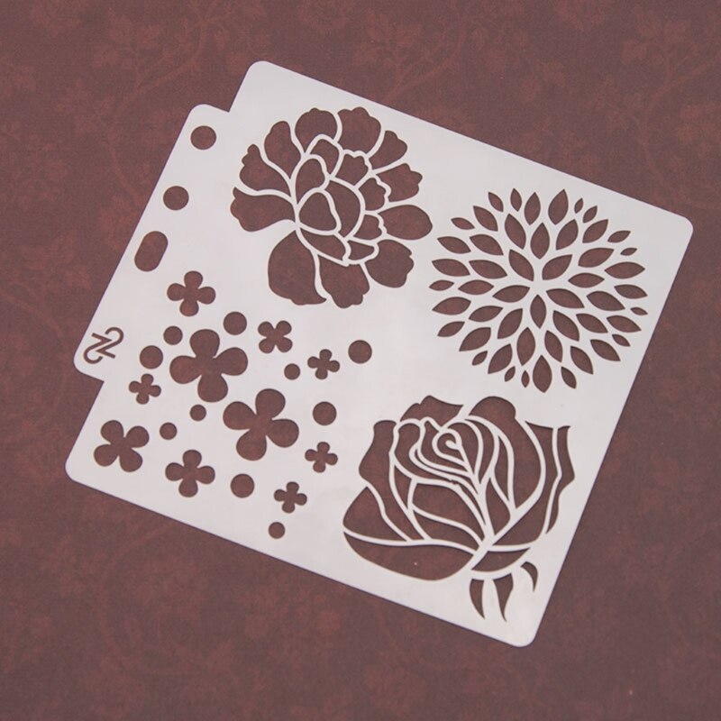 9 Stks/set Boom Airbrush Schilderen Stencil Diy Scrapbooking Album Craft Herbruikbare T3EA