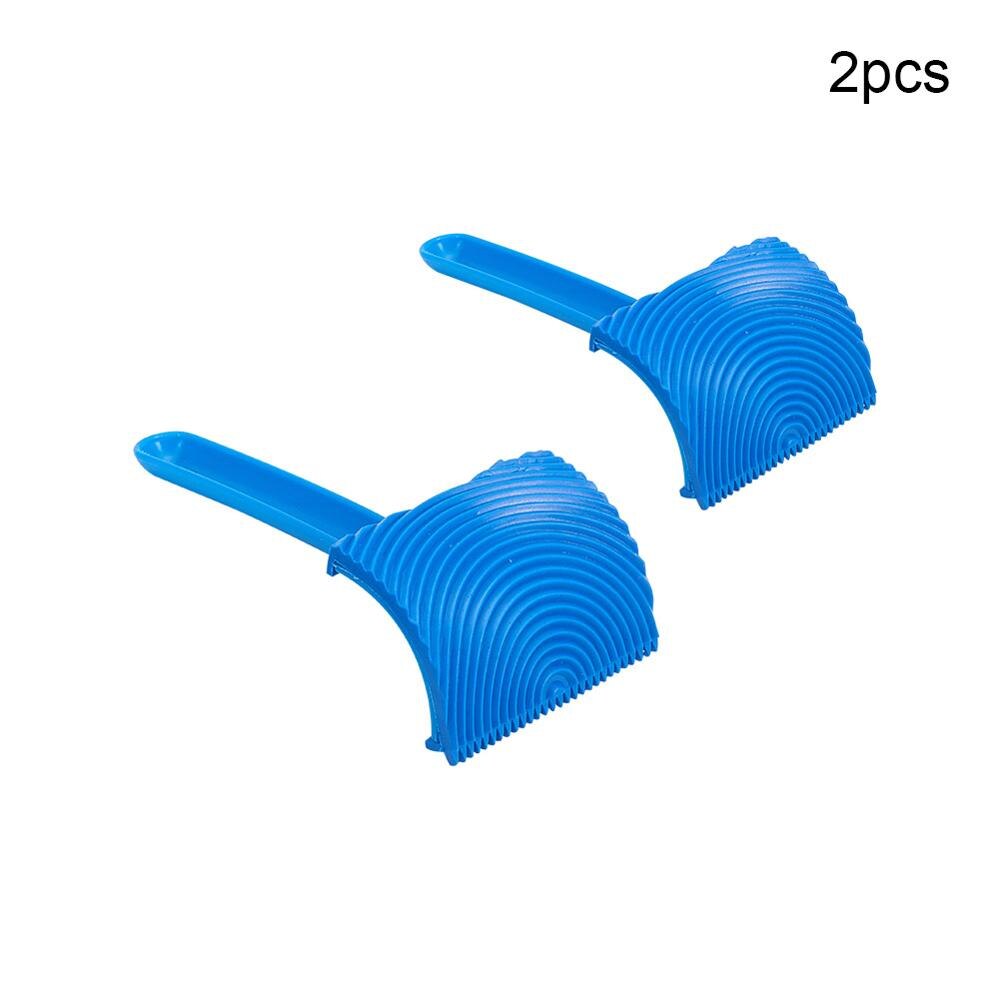 Blue Wood Grain Tool Wood/Plastic Handle Rubber Wood Grain Paint Roller DIY Pattern Stamp For Wall Painting Decoration 1pcs/2pcs: MS18B-2.5 x2pcs