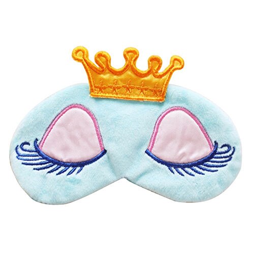 De dibujos animados sombreado gafas venda serio lindo ojos cubierta corona de viaje venda sombra lindo viaje ojo dormido cubierta: Azul