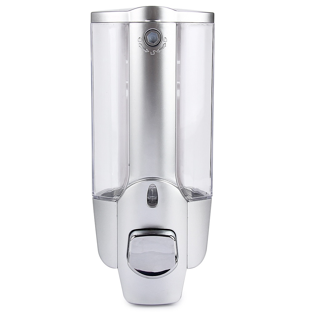 Dispensador de jabón líquido montado en la pared, dispensadores de Gel de ducha de champú de plástico de 350 ml, de bloqueo de desinfectante de manos para cocina de baño