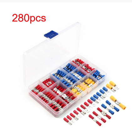 Crimp Ring tip Insulated terminal block electric wire connector pin tube terminal ejector kit for wiring: 280pcs