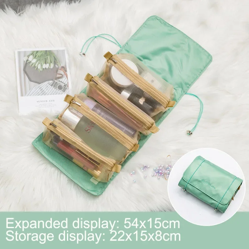 Bolsa de cosméticos de viaje grande para mujer, organizador de maquillaje de cuero, neceser femenino, estuche de maquillaje, bolsa de almacenamiento, caja de lujo para mujer: YELLOW