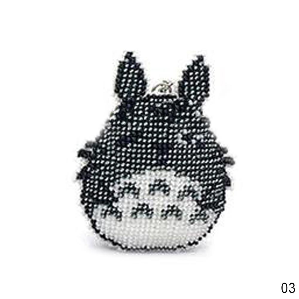 Diy perlebroderi startpakke nøgleringskit heldigblad stjerne nøglering håndarbejde håndarbejde korssting perlebroderi: Totoro 03