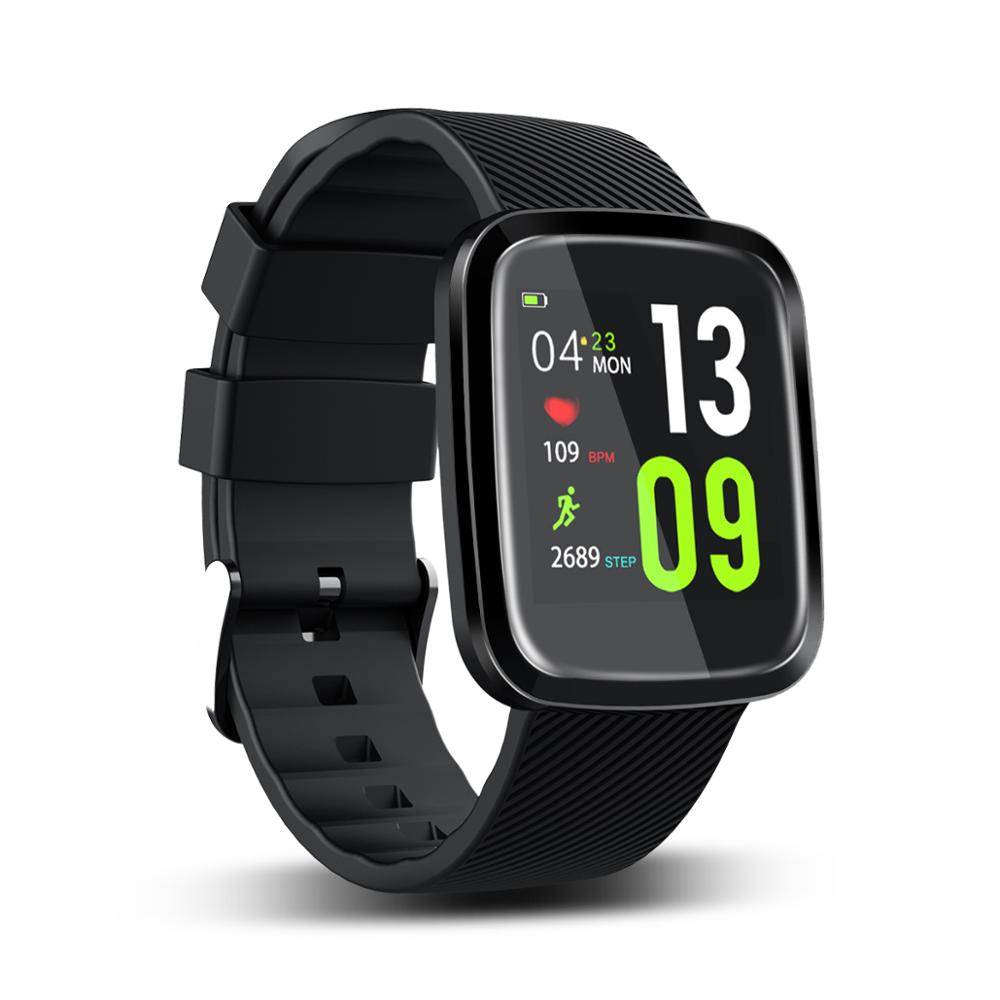 Smartwatch Z30 Full Touch Screen Smart Horloge IP67 Waterdichte Fitness Tracker Hartslagmeter Sport Smartwatch Voor Ios Android: black