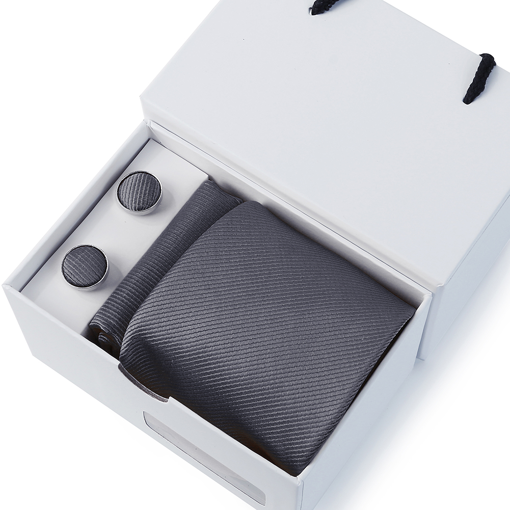 HUISHI männer 7,5 cm Krawatten einstellen Formale Luxus Bussiness Krawatte Krawatten Tasche Platz Manschettenknöpfe Weiß Kasten Hochzeit Für mann: Schwarz Grün