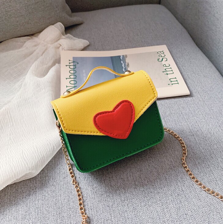Piger kærlighed farve kontrast messenger taske - gult cover: 1