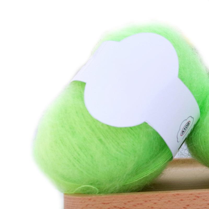E8BD Mohair Yarn Soft Cashmere Tricoting Wool Yarn Fabrication transformation Artisanat: Argent