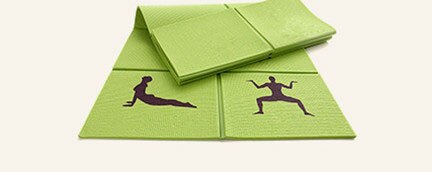 1730*610*6 millimetri pieghevole yoga mat con anti-slip tappeto per linea di posizionamento, adatto per i principianti ambiente ginnastica mat: Grass green