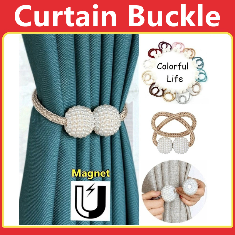 Hebilla magnética para soporte de cortina, Clips para cortina, correa de lazo, accesorios para decoración del hogar