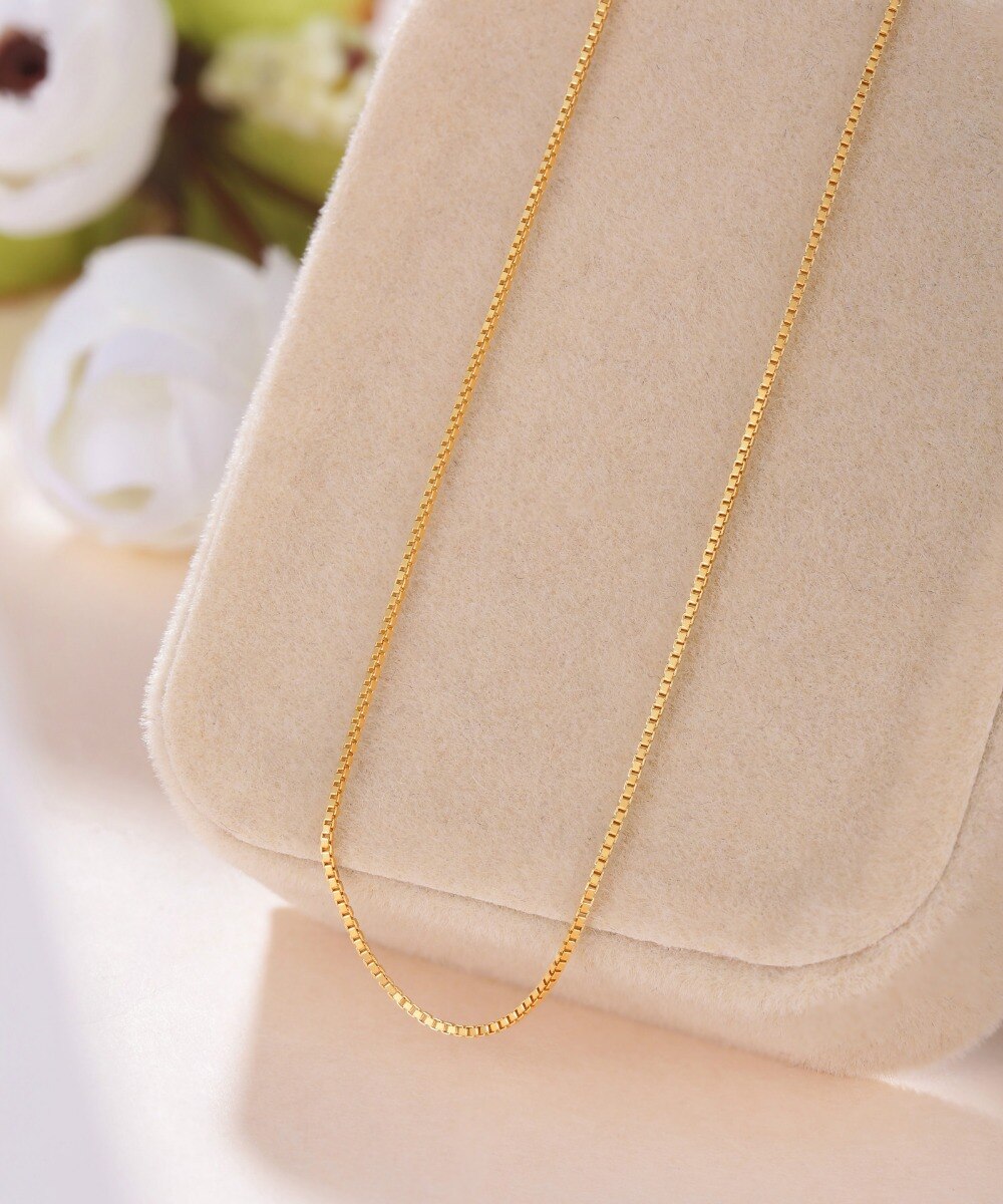 1.2/1.5 Mm Roestvrij Staal Zilveren Box Ketting 47 Cm + 4 Cm Breiden Ketting Past Mannen Vrouwen 'S Sieraden: Gold Color / 1.2mm Wide