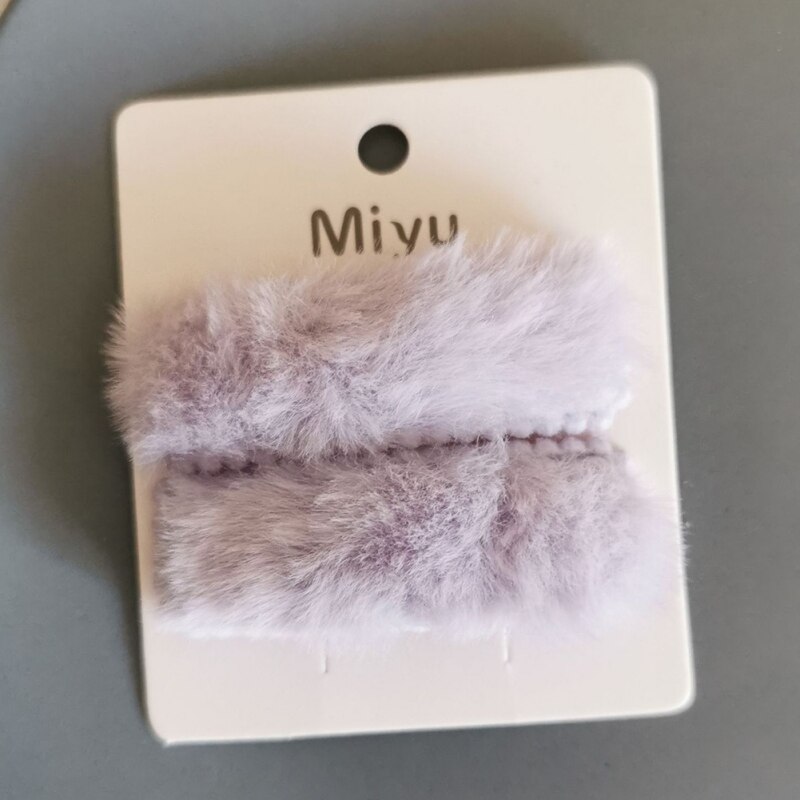 2 Stck Mädchen Haar Clips Nette Plüsch Quadrat bb Clips Haar Stift einstellen freundlicher Headwear Prinzessin Haar Zubehör Koreanische Stil neue: A5