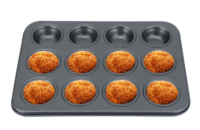 6/12 Cups Square Cupcake Pan Muffin Tray Cupcake Mold Muffin Pan Carbon Steel Baking Pan Non Stick Bakeware Biscuit Pan ZXH