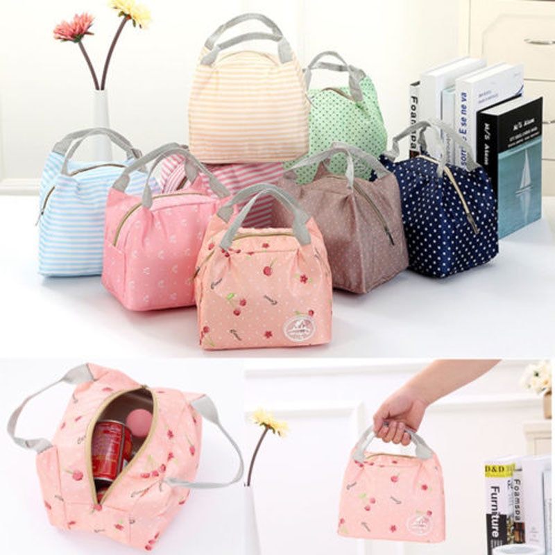 Functional Pattern Cooler Cute Portable Thermal Insulated Lunch Container Lunch Box Portable Food Storage Bag Picnic