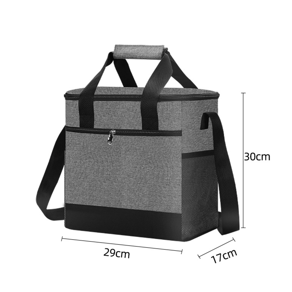 Portable Insulated Lunch Bag Reusable Lunch Box Container 15L Capacity with Top Carry Handle Shoulder Strap for Kids Boys Girls