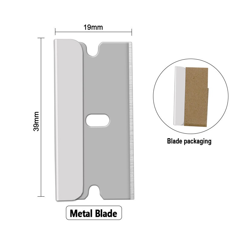 Plastic Handle Tinting Tool Razor Scraper Ceramic Glass Oven Window Spatula Flooring Tools Squeegee Clean Vitroceramica Scraper: Stainless steel blad