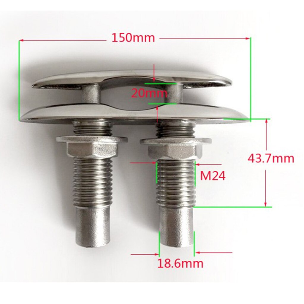 6 tommer rustfrit stål pull up klampe, reb klem indbygget lift til sejlads marinebåd, heavy duty