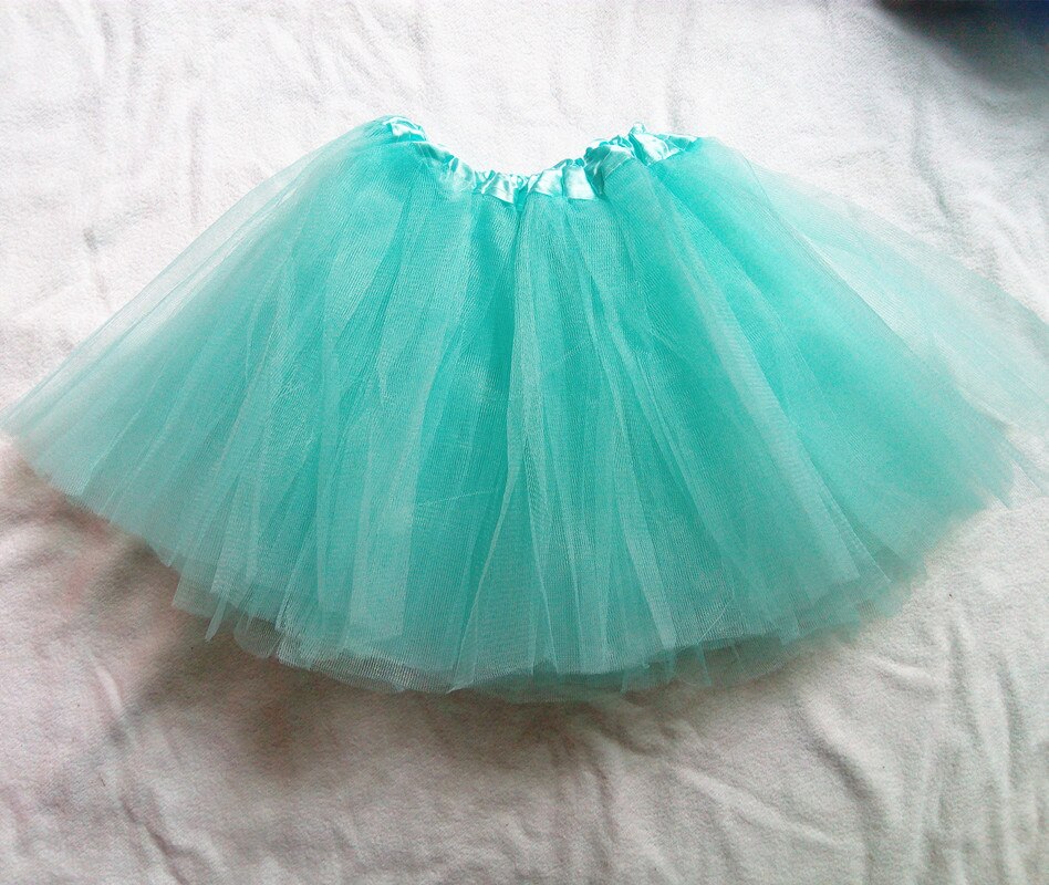 Falda de tutú para niñas, falda translúcida de hilo de red de 3 capas, hermoso color, falda de baile, falda deportiva barata para niñas, 1 unidad